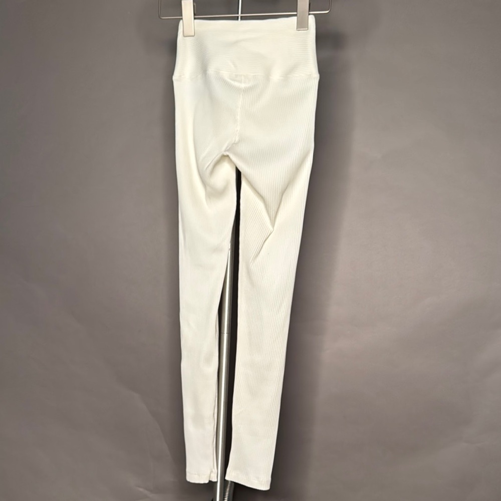 NWT YEAR OF OURS Ribbed Football Leggings Lace-Up Pants • White • XS - Picture 11 of 14